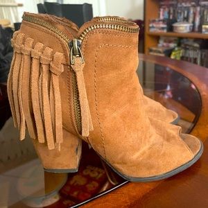 Fringe Heel Booties
